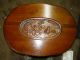 Carved Walnut Farm Scene Tray Top Coffee Table 1900-1950 photo 3
