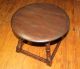 English Antique Foot Stool.  Made From Solid Oak. 1900-1950 photo 1