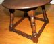 English Antique Foot Stool.  Made From Solid Oak. 1900-1950 photo 3