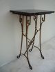 20 ' S French Wrought Iron & Black Marble Table/ Stand 1900-1950 photo 4