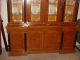 Large Biedermeier - Style Walnut Breakfront - China Cabinet W/adjustable Shelves 1900-1950 photo 4