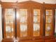 Large Biedermeier - Style Walnut Breakfront - China Cabinet W/adjustable Shelves 1900-1950 photo 6
