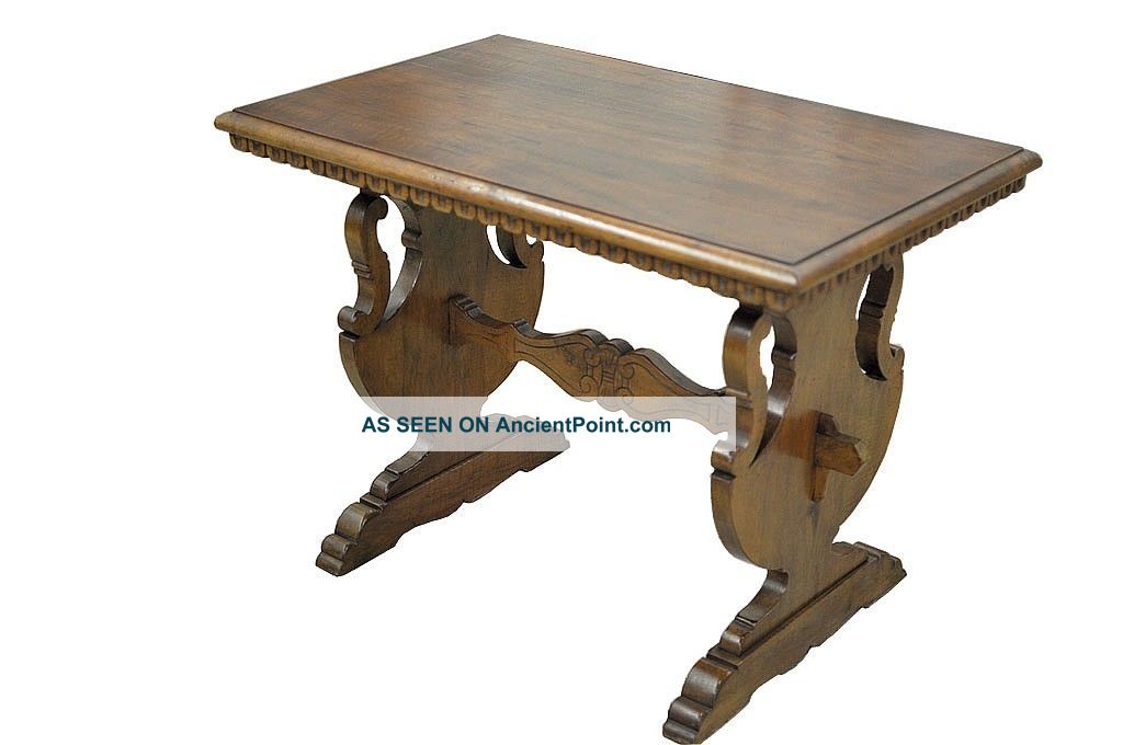 Italian Central Table/desk In Walnut Eb - T2266 1900-1950 photo