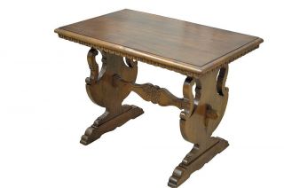 Italian Central Table/desk In Walnut Eb - T2266 photo