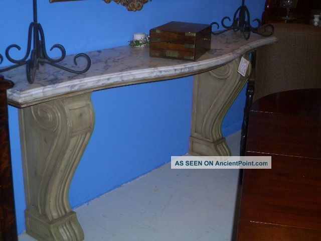 Large Marble Top French Style Hand Painted Console Or Hall Table Table 1900-1950 photo