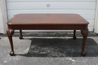 English Mahogany Chippendale Style Library Table photo