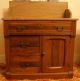 Antique Victorian Bathroom Washstand With Colored Marble W/splashback 1800-1899 photo 5