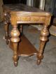 Antique Inlaid Carved Wall Table 1900-1950 photo 2