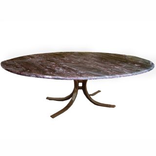 8ft Stow Davis Osvaldo Borsani Marble Dining Table photo