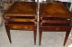 Great Pair Leather Top Mahogany End Tables 1900-1950 photo 3