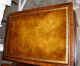 Great Pair Leather Top Mahogany End Tables 1900-1950 photo 4