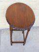 English Antique Pie Crust Barley Twist Side Table.  Made From Oak. 1900-1950 photo 4