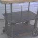 Adjustable Vintage Industrial Table Cart Butcher Block 1900-1950 photo 1