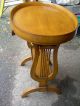 Antique Vintage Harp End Coffee Lamp Table Mahogany Federal Chippendale 1900-1950 photo 2