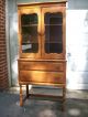 Maple Glass Door Hutch (china Cabinet) Post-1950 photo 1