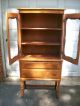 Maple Glass Door Hutch (china Cabinet) Post-1950 photo 2