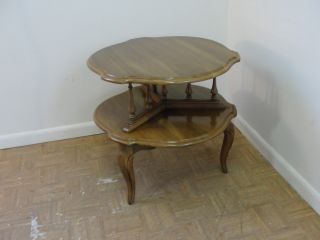 French Carved Two Tier Lamp End Table B photo