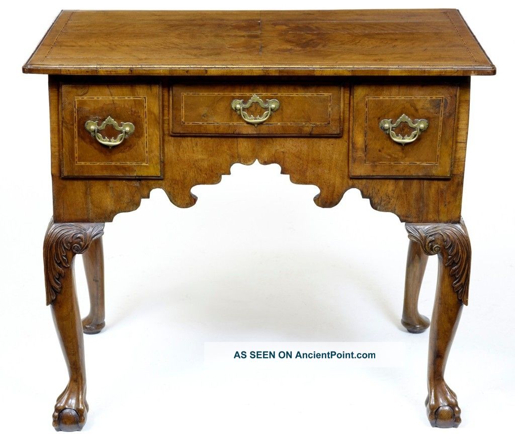 A Fine Walnut Lowboy With 3 Drawers Circa 1920 1900-1950 photo