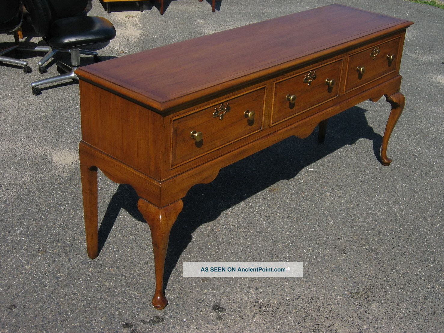 Massive 3 Drawer Century Server Sideboard Buffet 1900-1950 photo