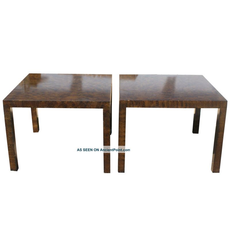 (2) Faux Painted Parsons Wood End Coffee Tables Price Reduced 1900-1950 photo