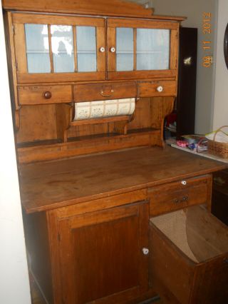Gorgeous Antique Hoosier Cabinet - - Early 1900s photo