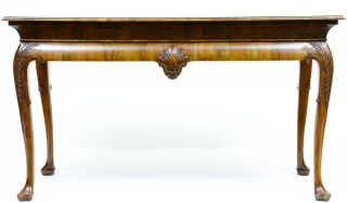 Stunning 1920 ' S Walnut And Inlaid Serving Table photo
