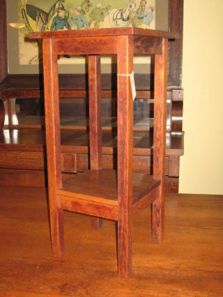 Gus Gustav Stickley Phone Stand Table 605 Plant Telephone Side photo