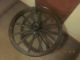 Rare Antique Wagon Wheel Table With Glass Top Old Look 1900-1950 photo 4