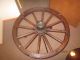 Rare Antique Wagon Wheel Table With Glass Top Old Look 1900-1950 photo 5