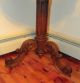 Etched And Mosaic Marble Top Table With Wood Tripod Base 219 1900-1950 photo 2