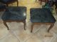 Louis Xv Style Walnut End Tables (2) W/marble Tops 1900-1950 photo 1
