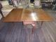 296a Drop Leaf Table,  Extending Table,  Pecan Dining Table 1900-1950 photo 9