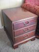 From Grand Rapids Michigan Hekman 3 Drawer Mahogany Side End Table Night Stand 1900-1950 photo 1
