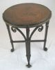 Arts & Crafts Wrought Iron Copper & Brass Round Table 1900-1950 photo 1