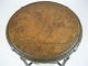 Arts & Crafts Wrought Iron Copper & Brass Round Table 1900-1950 photo 5