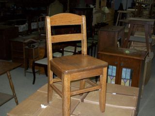 Antique Oak Childs Chair photo