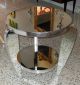 French Art Deco Silver/ Mirrored Round Accent Table Circa 1940 ' S 1900-1950 photo 1