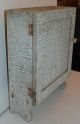 Antique Medicine Cabinet With Grey Crackled Paint Finish Great Primitive Cabinet Primitives photo 3