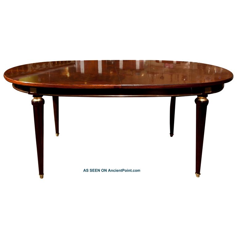 French Louis Xiv Style Mahogany Oval Dining Table By Jansen 1900-1950 photo