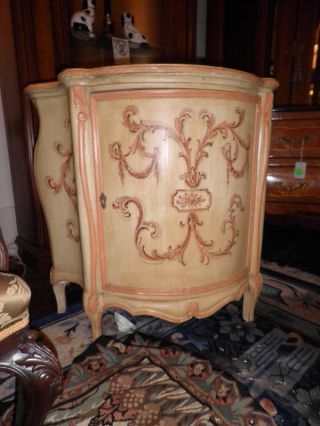 140a Hand Painted French Music Box,  Chest,  Accent Table photo