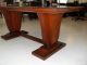 French Art Deco Dining Table Palisander/ Black Glass 1900-1950 photo 2