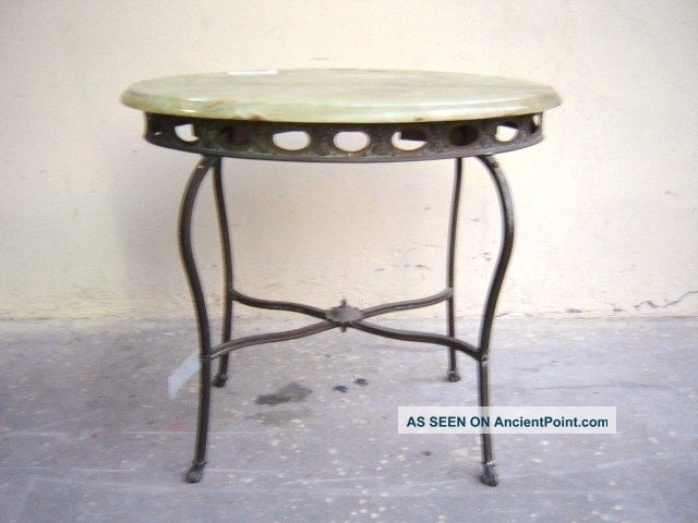 Great French Louis Xv Bronze & Onyx Table 05577 1900-1950 photo