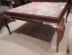 Walnut & Marble Square Coffee Table 1900-1950 photo 1