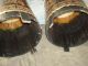 3 Antique Wooden Black Drums/ Tables 1900-1950 photo 4