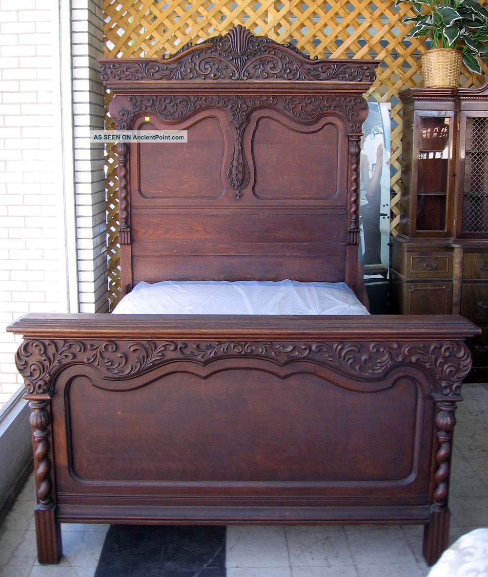 Antique 1800 ' S Victorian Style Full Size Bed 1800-1899 photo