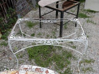 Charming French Wrought Iron Garden Table Large.  Look photo