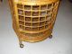 Mid Century Modern Rattan Rolling Tea Cart 1960 ' S 1900-1950 photo 8