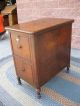 Lawyers Antique Burl Walnut 2 Drawer File Cabinet Ca 1930 ' S Fire Safe Interior 1900-1950 photo 2