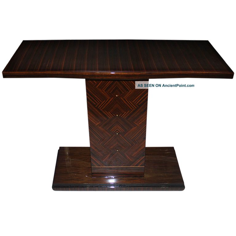 French Art Deco Exotic Macassar Ebony Console Table Circa 1940 ' S 1900-1950 photo