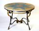 After Gilbert Poillerat 1940s Style Iron Limestone Center Table 1900-1950 photo 2